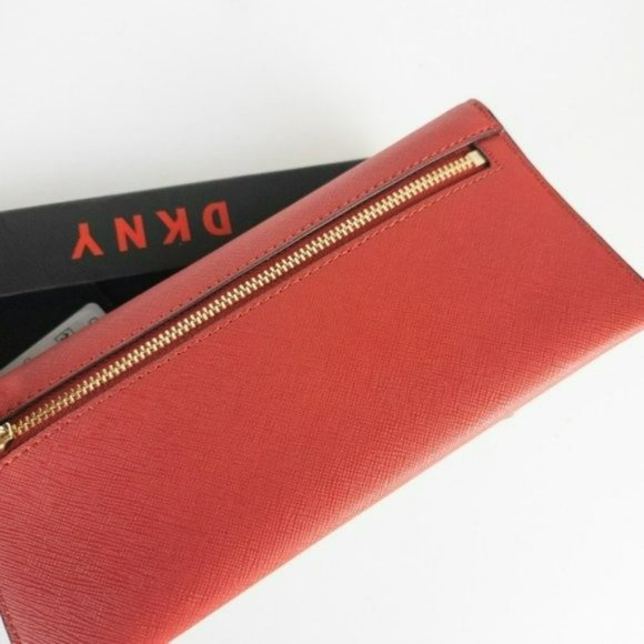 Dkny Flap Wallet -Bright Red - Picture 3 of 3